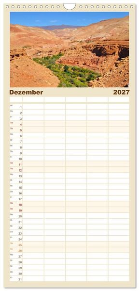 Produktbild: Familienplaner 2027 - Erlebe mit mir das traumhafte Marokko mit 5 Spalten (Wandkalender, 21 x 45 cm) CALVENDO
