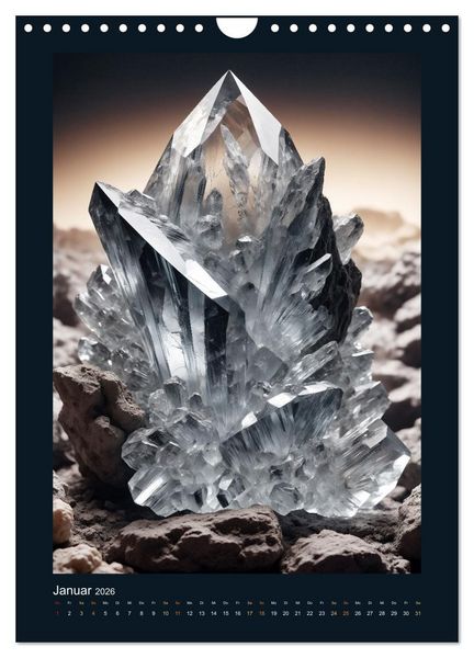 Produktbild: Fantastische Mineralien - Geheimnisvolle Sch&auml;tze (Wandkalender 2026 DIN A4 hoch), CALVENDO Monatskalender