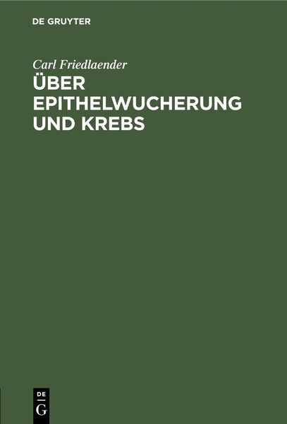 Produktbild: &Uuml;ber Epithelwucherung und Krebs