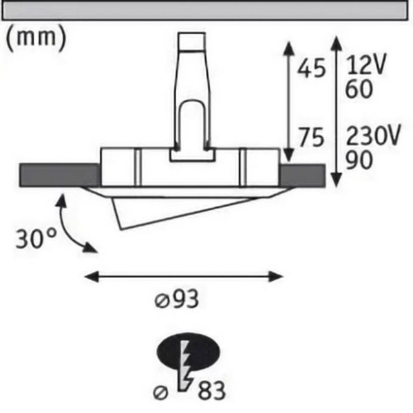 Produktbild: Paulmann Nova Bad-Einbauleuchte Halogen GU10, GU5.3 35W IP65 Wei&szlig; (matt)