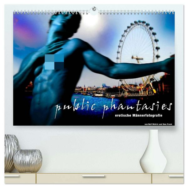 Produktbild: public phantasies - erotische M&auml;nnerfotografie (hochwertiger Premium Wandkalender 2026 DIN A2 quer), Kunstdruck in Hochglanz