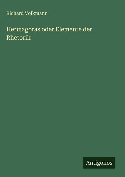 Produktbild: Hermagoras oder Elemente der Rhetorik