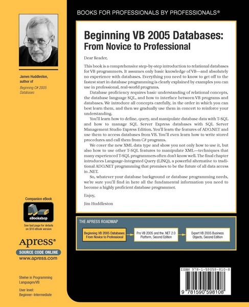 Produktbild: Beginning VB 2005 Databases