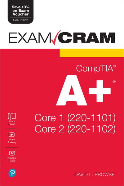 Produktbild: CompTIA A+ Core 1 (220-1101) and Core 2 (220-1102) Exam Cram