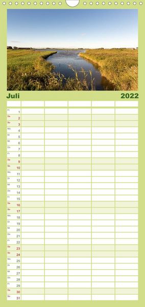 Produktbild: Familienplaner Pellworm 2022 (Wandkalender 2022 , 21 cm x 45 cm, hoch)