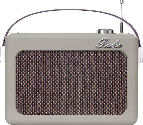 Silva Schneider Mono 1968 BT Tischradio FM AUX, Bluetooth®, USB, SD wiederaufladbar, Weckfunktion Grau