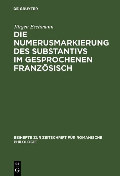 Produktbild: Die Numerusmarkierung des Substantivs im gesprochenen Franz&ouml;sisch