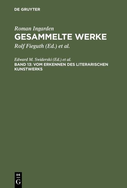 Vom Erkennen des literarischen Kunstwerks