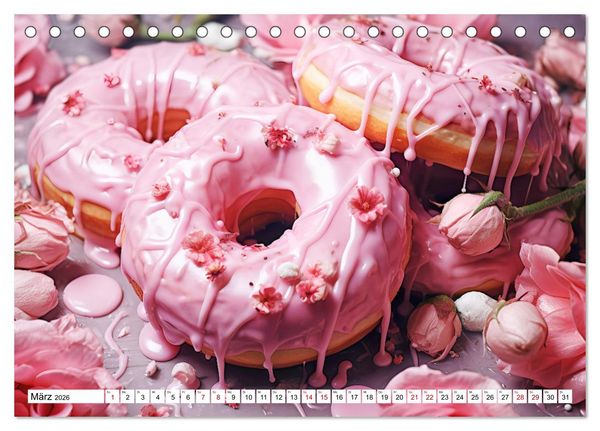 Produktbild: Bunte Donut-Tr&auml;ume - Himmlischer Geschmack aus Krapfenteig (Tischkalender 2026 DIN A5 quer), CALVENDO Monatskalender