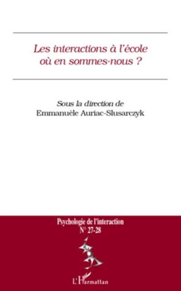 Produktbild: Les interactions A l'ecole oU en sommes-nous ? - n(deg) 27/28