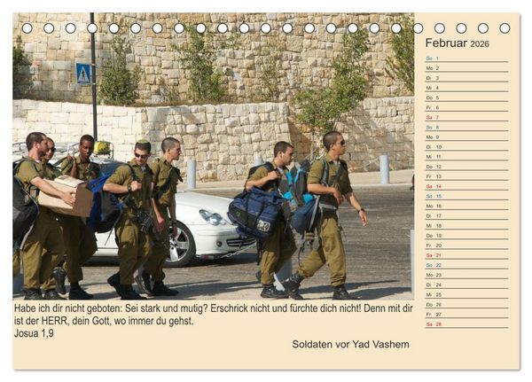 Produktbild: Jerusalem mit Bibelversen / Geburtstagsplaner (Tischkalender 2026 DIN A5 quer), CALVENDO Monatskalender