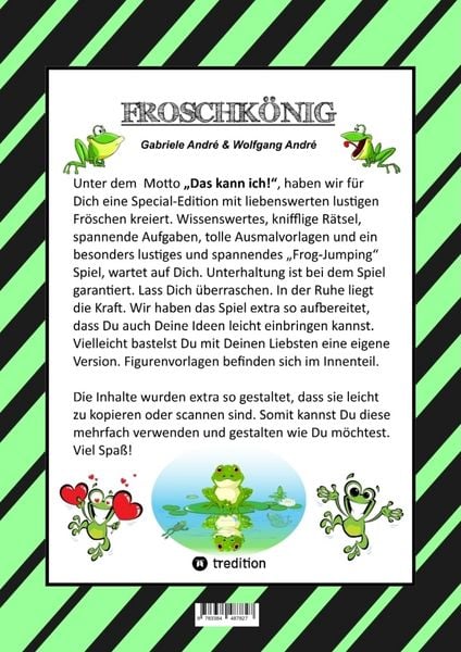 Produktbild: CRAFTBOOK - 120 BLATT MIT LUSTIGEN MOTIVEN - WISSENSWERTES - FROG JUMPING GAME - KNIFFLIGE R&Auml;TSEL UND AUFGABEN - STORYTELLING - ZEICHNEN