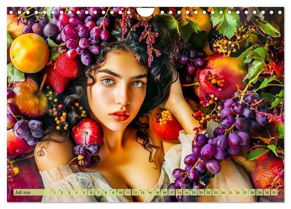 Produktbild: Obstk&ouml;nigin - Fruchtig, floral und voller Sch&ouml;nheit (Wandkalender 2026 DIN A4 quer), CALVENDO Monatskalender