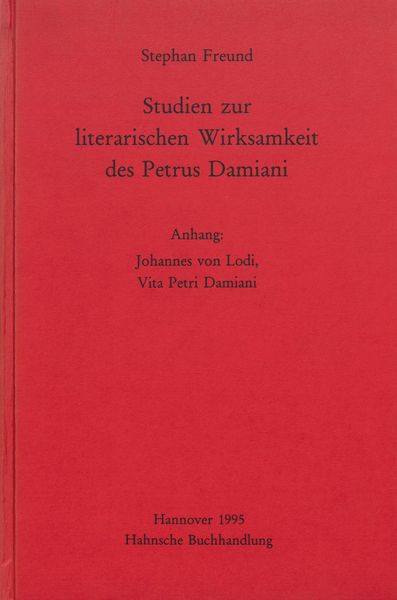Produktbild: Studien zur literarischen Wirksamkeit des Petrus Damiani