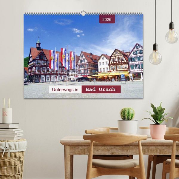 Produktbild: Unterwegs in Bad Urach (Wandkalender 2026 DIN A2 quer), CALVENDO Monatskalender