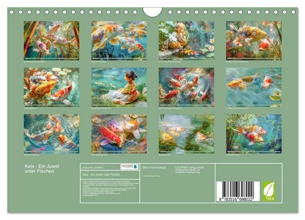 Produktbild: Kois - Ein Juwel unter Fischen (Wandkalender 2026 DIN A4 quer), CALVENDO Monatskalender