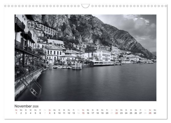 Produktbild: Limone sul Garda schwarzwei&szlig; (Wandkalender 2026 DIN A3 quer), CALVENDO Monatskalender