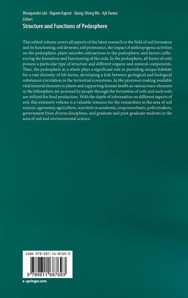 Produktbild: Structure and Functions of Pedosphere
