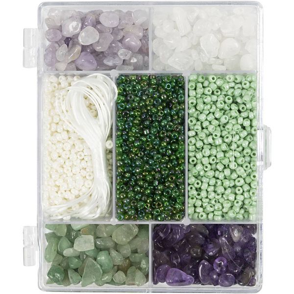 Creativ Company Kreativ Mix Schmuck, Kristalle, Größe 2,6-10 mm, Lochgröße 0,8-1,2 mm, sortierte Farben