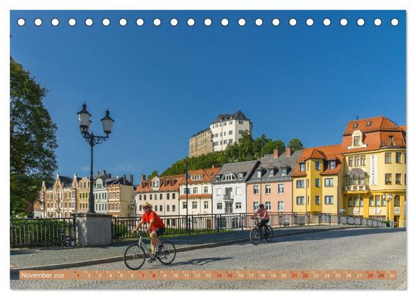 Produktbild: Greiz - Perle an der wei&szlig;en Elster in Th&uuml;ringen (Tischkalender 2026 DIN A5 quer), CALVENDO Monatskalender