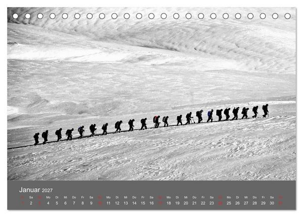 Produktbild: Bergsteigen - Extremsport am Limit (Tischkalender 2027 DIN A5 quer), CALVENDO Monatskalender