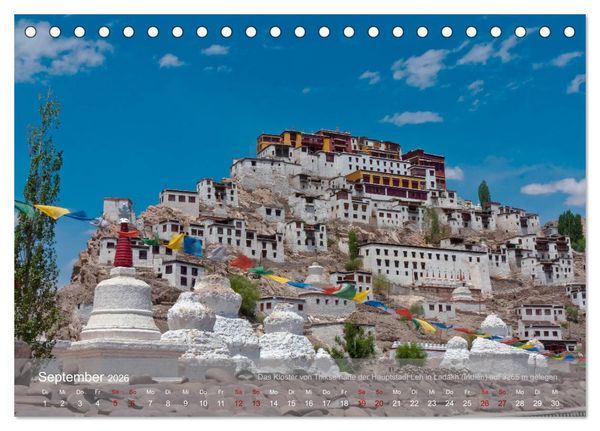 Produktbild: Buddhistische Kl&ouml;ster im Himalaya (Tischkalender 2026 DIN A5 quer), CALVENDO Monatskalender