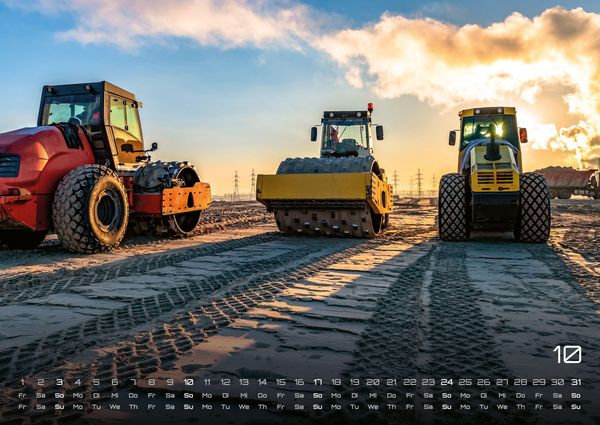 Produktbild: Baumaschinen - gigantische Bauhelfer - 2027 - Kalender DIN A2