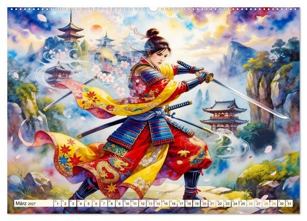 Produktbild: Im Schatten des Katana (hochwertiger Premium Wandkalender 2027 DIN A2 quer), Kunstdruck in Hochglanz