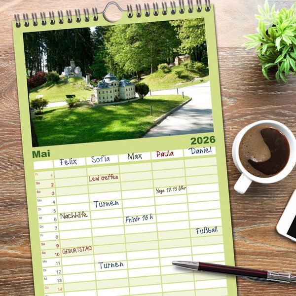 Produktbild: Familienplaner 2026 - Kurort Marienbad mit 5 Spalten (Wandkalender, 21 x 45 cm) CALVENDO