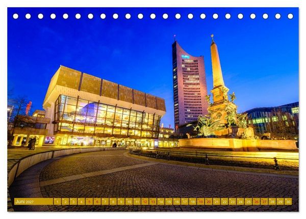 Produktbild: Ein Blick auf Leipzig (Tischkalender 2027 DIN A5 quer), CALVENDO Monatskalender