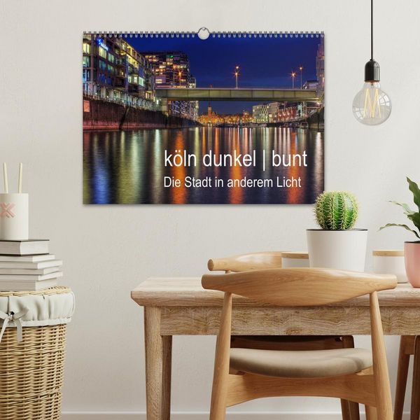 Produktbild: k&ouml;ln dunkel bunt - Die Stadt in anderem Licht! (Wandkalender 2026 DIN A3 quer), CALVENDO Monatskalender
