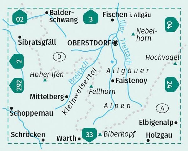 Produktbild: KOMPASS Wanderkarte Oberstdorf, Kleinwalsertal
