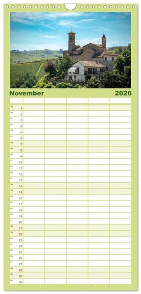 Produktbild: Familienplaner 2026 - Barolo in den H&uuml;geln des Langhe mit 5 Spalten (Wandkalender, 21 x 45 cm) CALVENDO