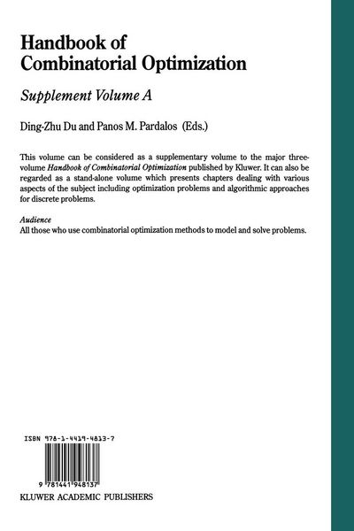 Produktbild: Handbook of Combinatorial Optimization