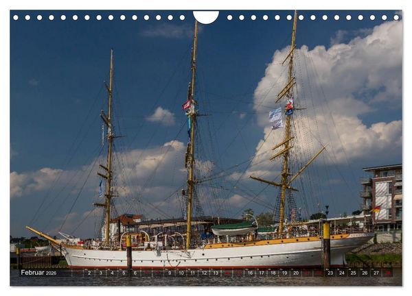 Produktbild: Letztes deutsches Vollschiff DAS SCHULSCHIFF DEUTSCHLAND (Wandkalender 2026 DIN A4 quer), CALVENDO Monatskalender