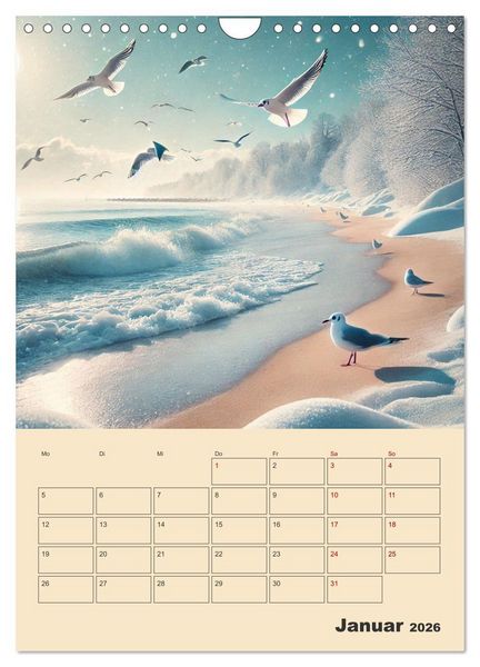 Produktbild: Fiktive Momente am Meer (Wandkalender 2026 DIN A4 hoch), CALVENDO Monatskalender