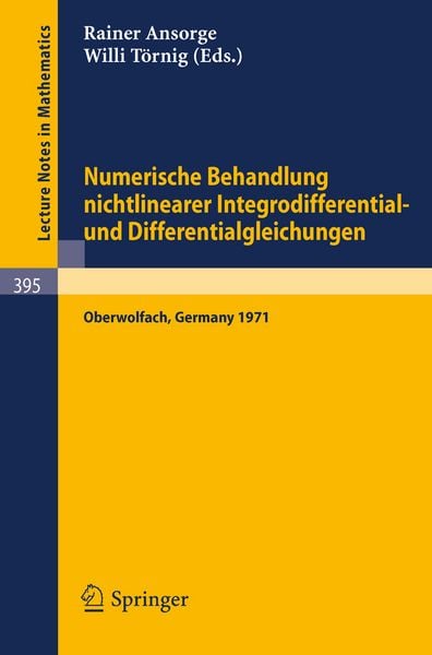 Produktbild: Numerische Behandlung nichtlinearer Integrodifferential- und Differentialgleichungen
