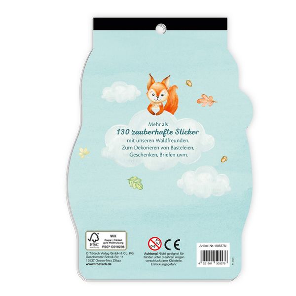 Produktbild: Tr&ouml;tsch Stickerblock Waldfreunde