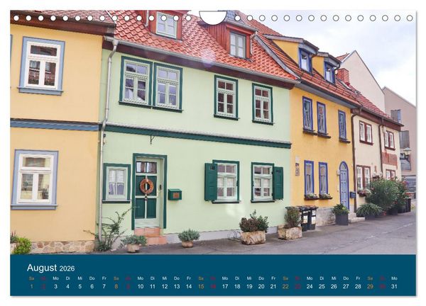 Produktbild: Th&uuml;ringen, unterwegs in Weimar, Erfurt und Eisenach (Wandkalender 2026 DIN A4 quer), CALVENDO Monatskalender