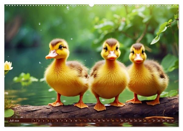 Produktbild: Tierkinder auf dem Land (Wandkalender 2026 DIN A2 quer), CALVENDO Monatskalender