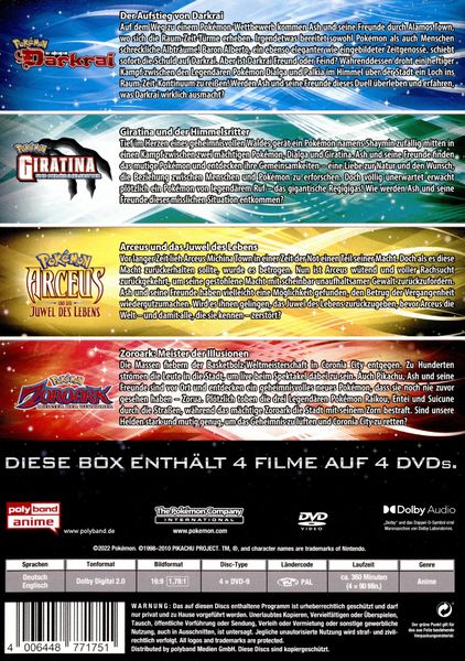 Produktbild: Pok&eacute;mon: Diamant und Perl - Movie Collection (4 Filme) [4 DVDs]