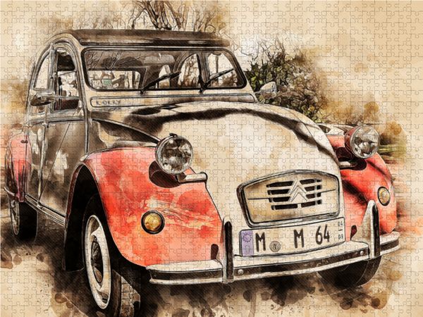 Produktbild: CALVENDO Puzzle Die Ente, Deux Chevaux, 2CV 1000 Teile Lege-Gr&ouml;&szlig;e 64 x 48 cm Foto-Puzzle Bild von Peter Roder