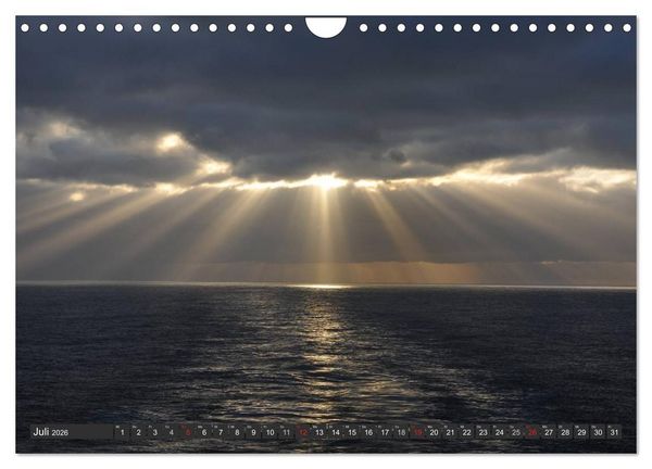 Produktbild: Sonne, Meer und Wolken (Wandkalender 2026 DIN A4 quer), CALVENDO Monatskalender