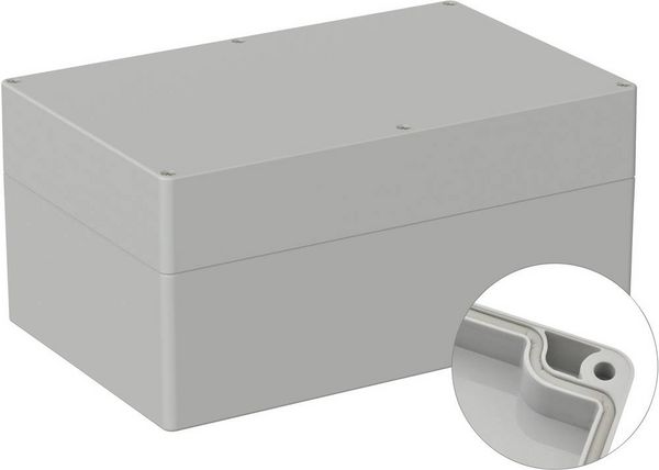 Produktbild: TRU COMPONENTS TC-9065692 Industrie-Geh&auml;use 250 x 160 x 119 ABS Lichtgrau (RAL 7035) 1St.