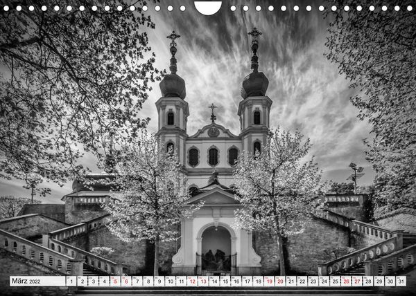 Produktbild: W&Uuml;RZBURG Monochrome Impressionen (Wandkalender 2022 DIN A4 quer)
