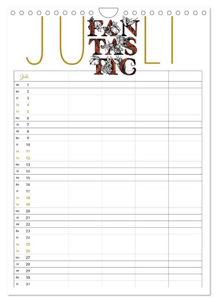 Produktbild: Fantastica Familienkalender miomanda (Wandkalender 2026 DIN A4 hoch), CALVENDO Monatskalender