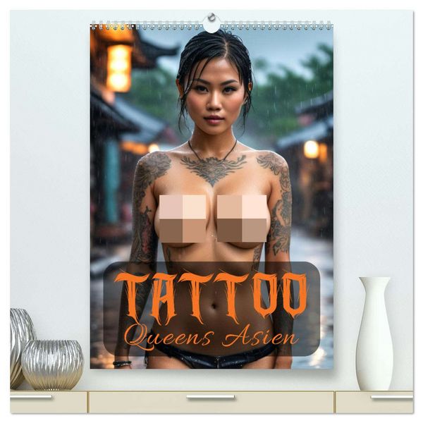 Tattoo Queens Asien (hochwertiger Premium Wandkalender 2026 DIN A2 hoch), Kunstdruck in Hochglanz