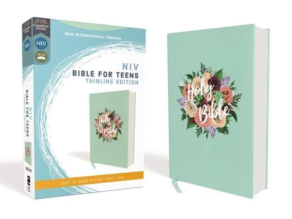 Produktbild: Niv, Bible for Teens, Thinline Edition, Cloth Over Board, Floral, Red Letter Edition, Comfort Print