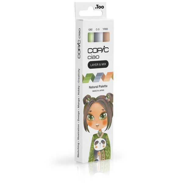 Produktbild: Copic Marker Set Ciao LAYER&MIX Natural Palette 3 St&uuml;ck Faltschachtel
