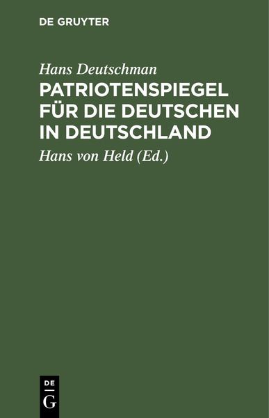 Produktbild: Patriotenspiegel f&uuml;r die Deutschen in Deutschland